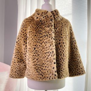 Faux Fur Soft Leopard Jacket - Vintage Style Cut